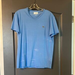 Lacoste Men's Blue V-Neck T-Shirt